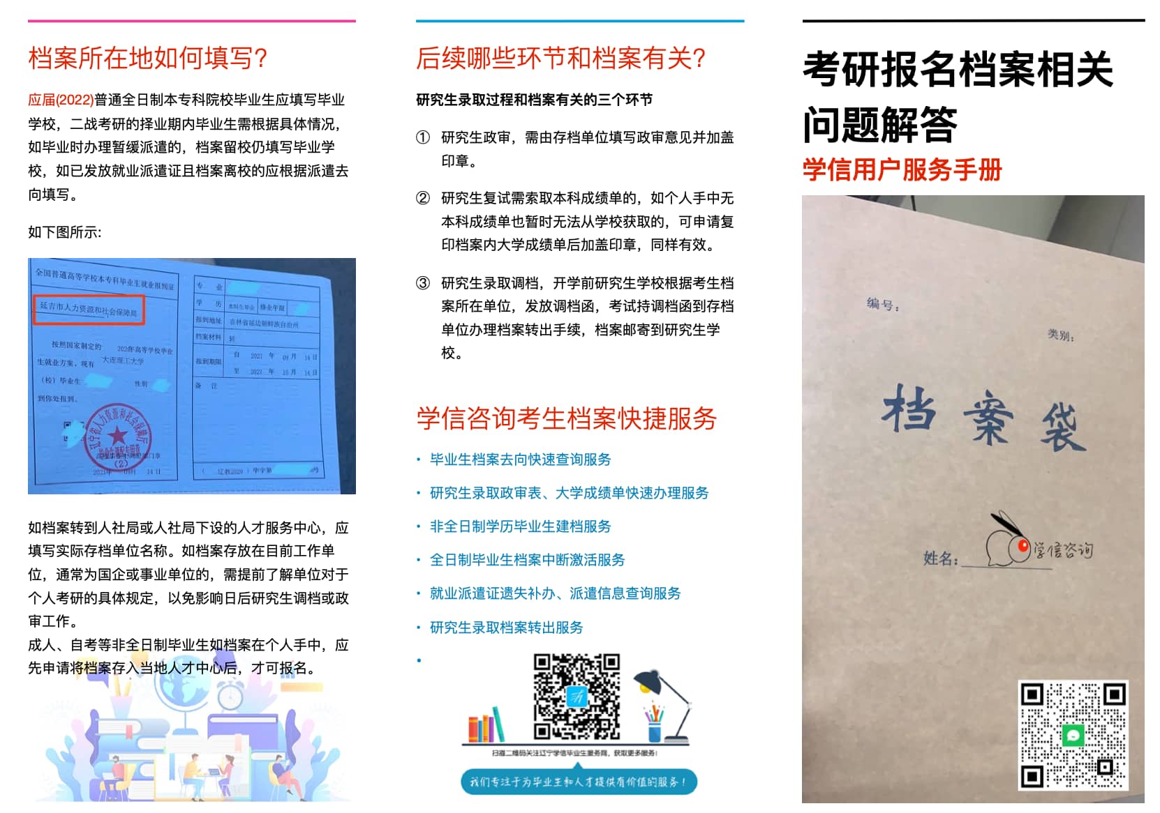 研究生报名和录取的档案相关问题解答
